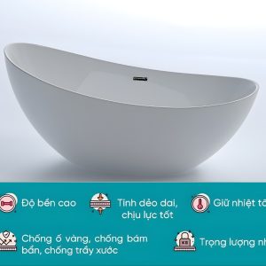 Bồn tắm nằm Oval Acrylic RY616