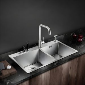 Chậu rửa bát inox 2 hố cân zento HD8245C-201