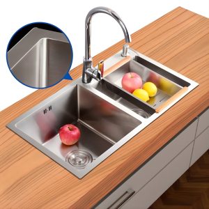 Chậu rửa bát Zento HD8045-201 thiết kế 2 hố lệch tiện lợi