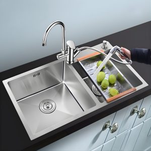 Chậu rửa bát Zento HD8245‑201 2 hố tiện lợi cho gian bếp