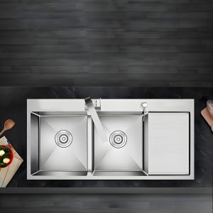 Chậu Rửa Chén, Inox 2 Hố Cân HD10048-201Q