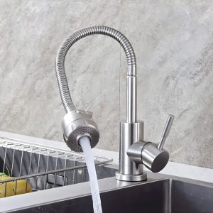 Vòi rửa chén bật nóng lạnh thân mềm sus2405 tối ưu công năng