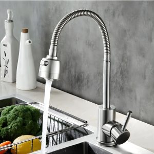Vòi rửa chén bật nóng lạnh thân mềm sus2405 hót nhất hiện nay