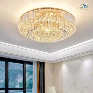Đèn mâm ốp trần pha lê sang trọng đẳng cấp