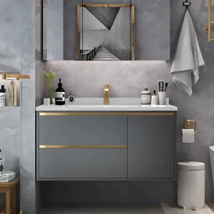 Bộ tủ, chậu âm, bàn đá, tủ gương Lavabo ZT-LV8955
