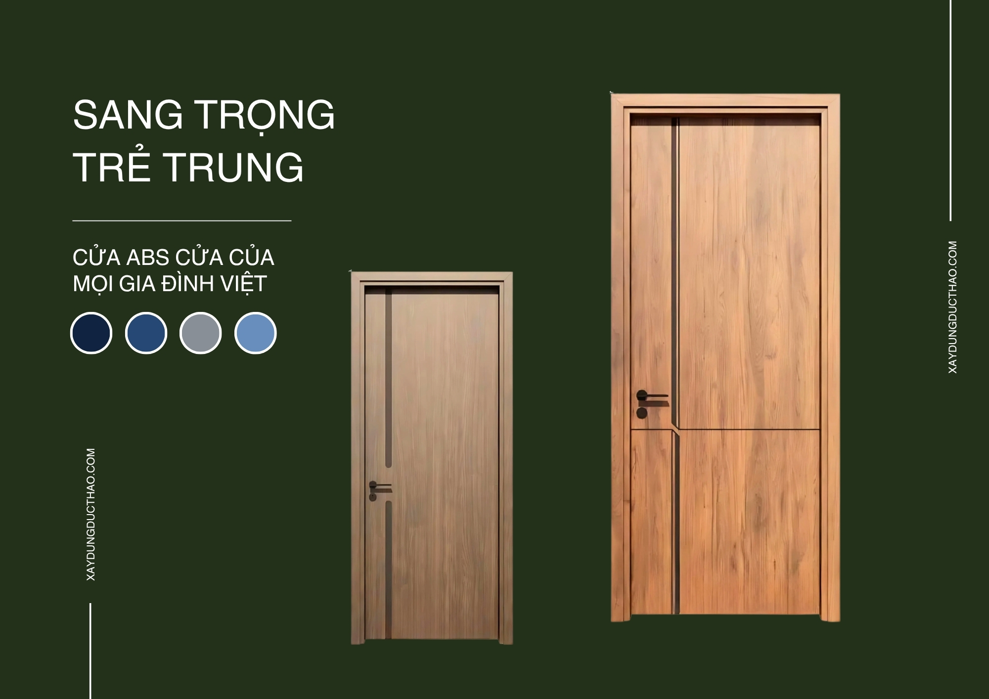 Cửa ABS Kết Hợp Kính 365 Mang Màu Sắc Trẻ Trung Sang Trọng