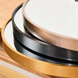 Gương tròn khung hợp kim nhôm LE906-Gold