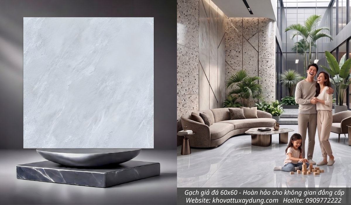 Gạch giả đá 60x60 bền đẹp