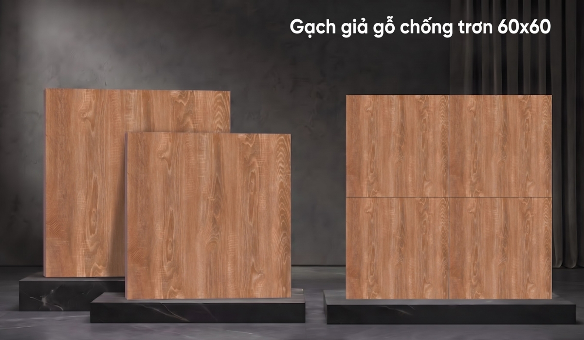 Gạch giả gỗ chống trơn 60x60 đẹp mát
