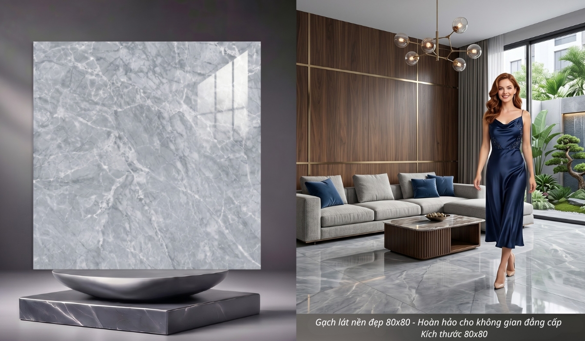Gạch lát nền đẹp 80x80 tiện nghi