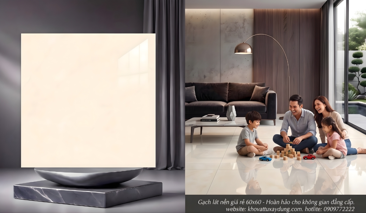 Gạch lát nền giá rẻ 60x60 sang trọng