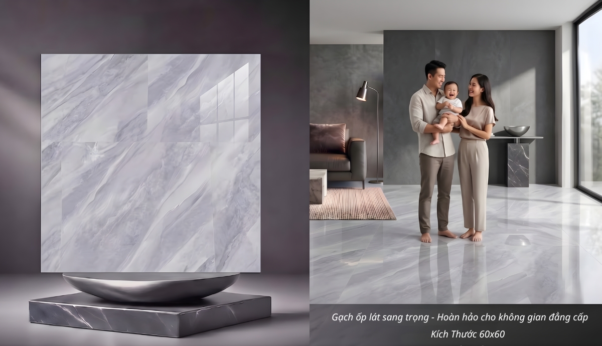 Mẫu gạch lát nền 60x60 đẹp sang trọng
