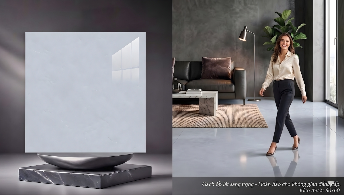 Mẫu gạch lát nền đẹp 60x60 sang trọng