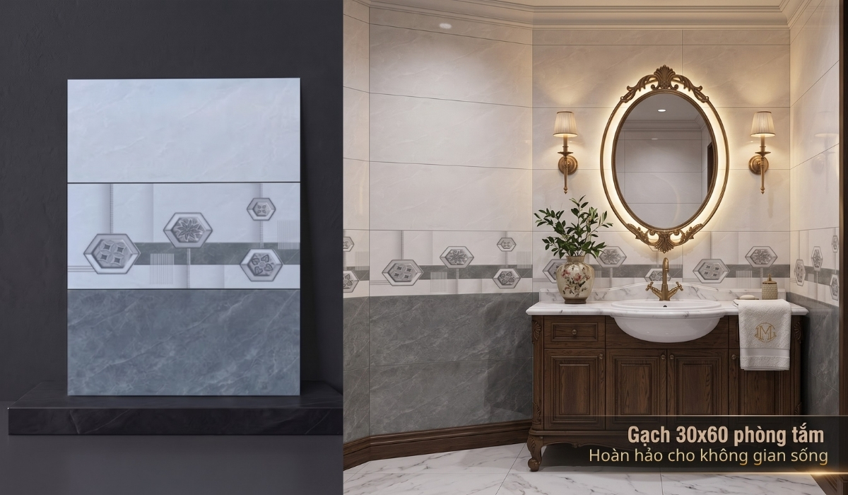 Gạch 30x60 phòng tắm tiện nghi