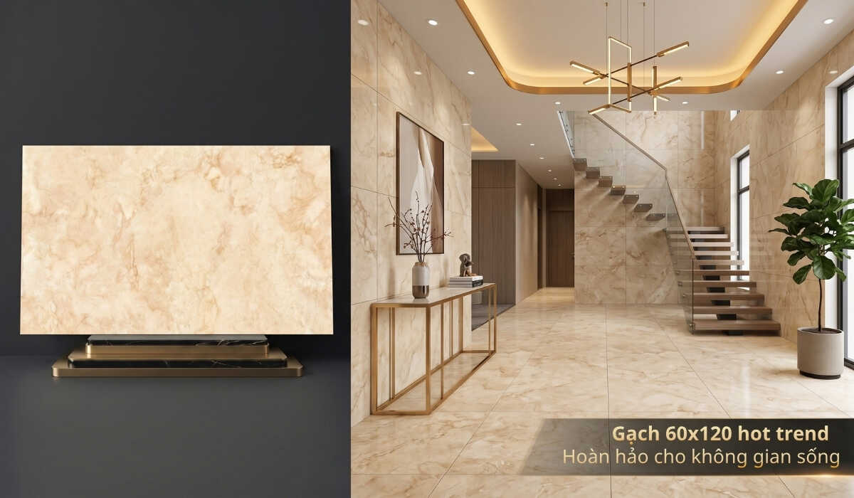 Gạch 60x120 hót trend tiện nghi