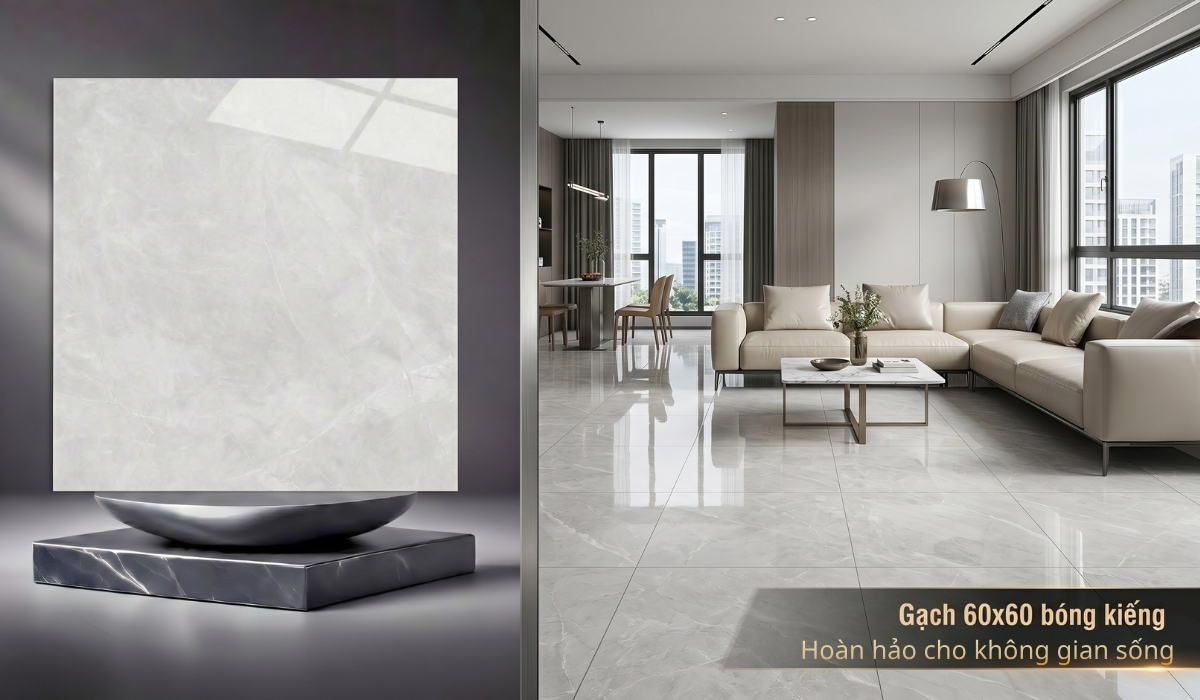 Gạch 60x60 bóng kiếng mới nhất