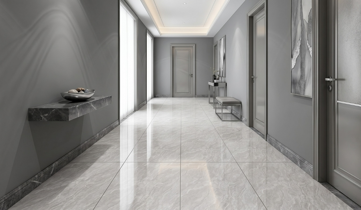 Gạch 60x60 lát hành lang sang trọng