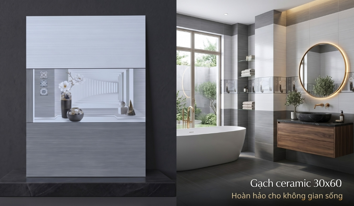 Gạch ceramic 30x60 sang trọng
