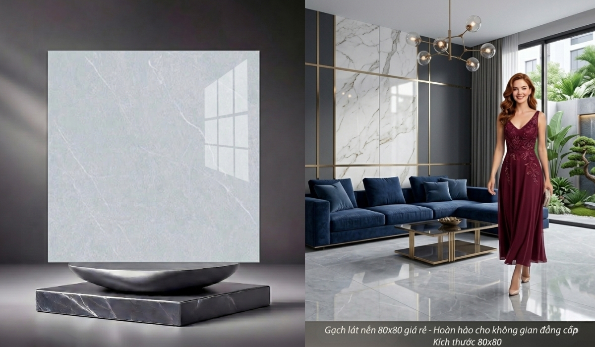 Gạch lát nền 80x80 giá rẻ sang trọng