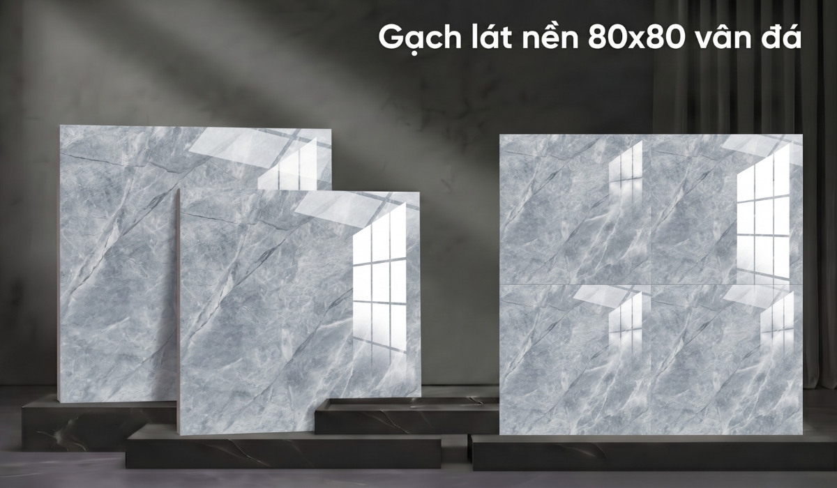 Gạch lát nền 80x80 vân đá sạch mát