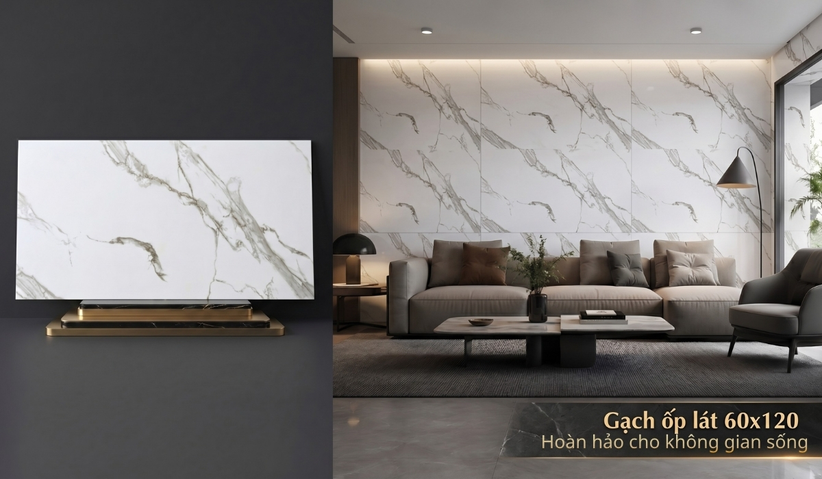 Gạch ốp lát 60x120 được ưa chuộng