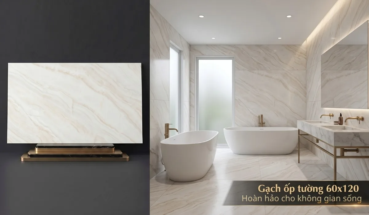 Gạch ốp tường 60x120 sang trọng