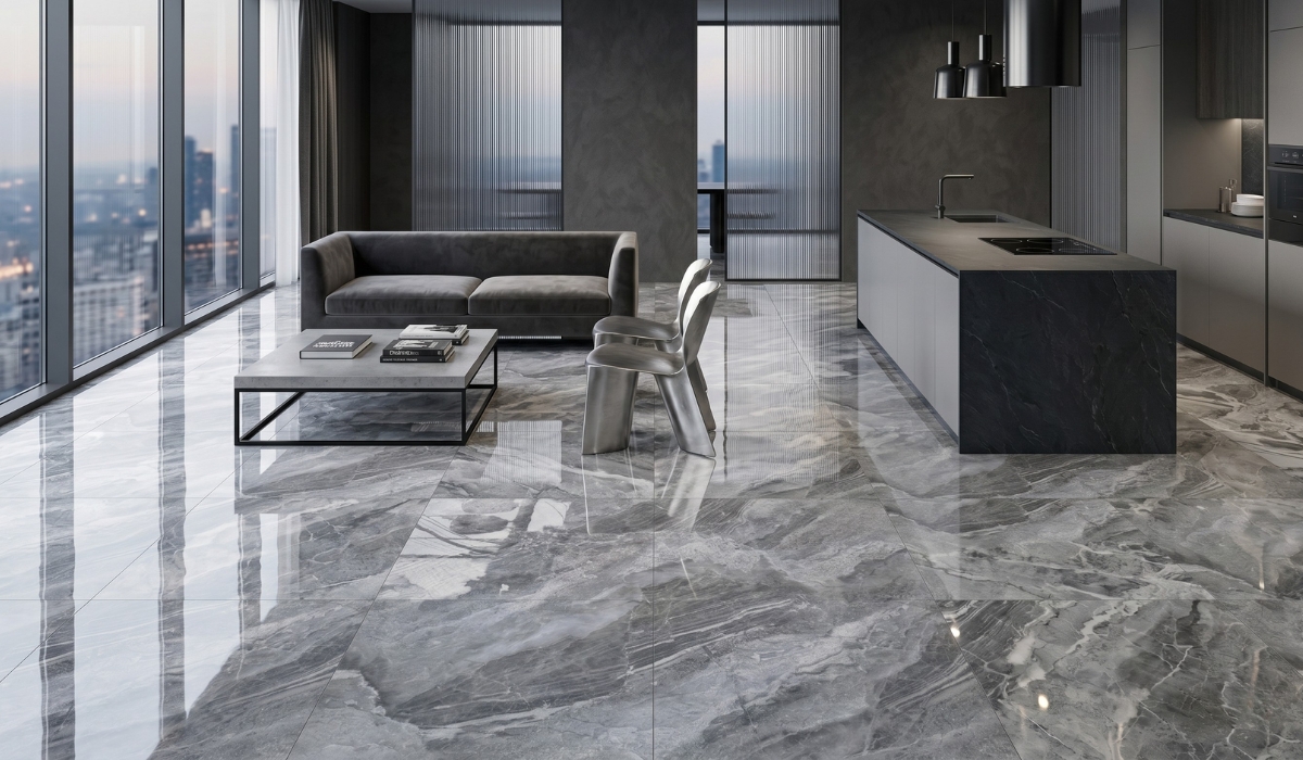 Mẫu gạch lát nền 80x80 vân đá marble dễ dàng vệ sinh