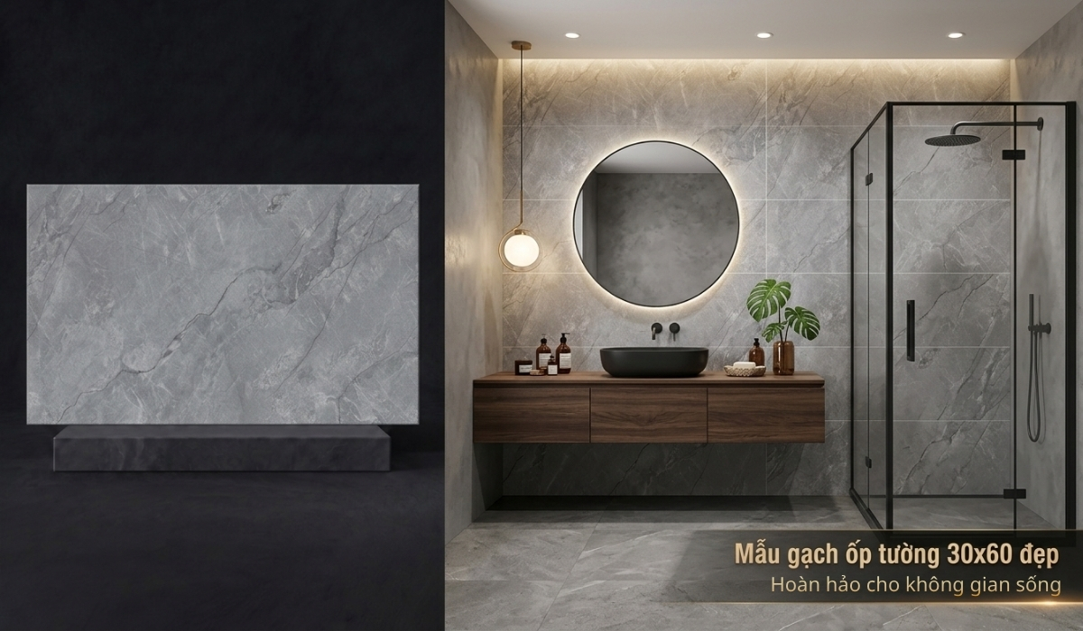 Mẫu gạch ốp tường 30x60 đẹp sang trọng