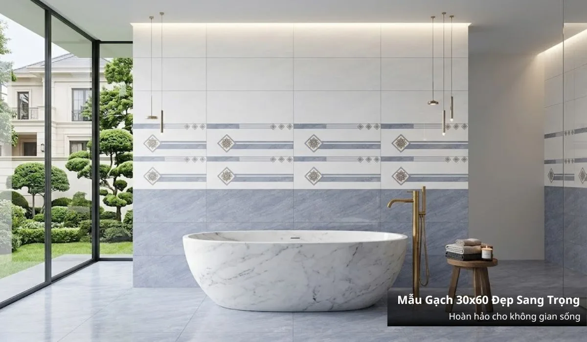 Gạch 30x60 màu trắng sang trọng 