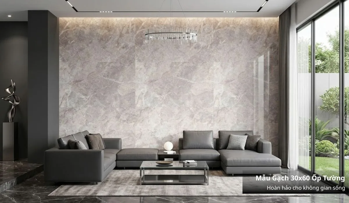 Mẫu gạch 30x60 xương đá ốp tường ngoại thất sang trọng