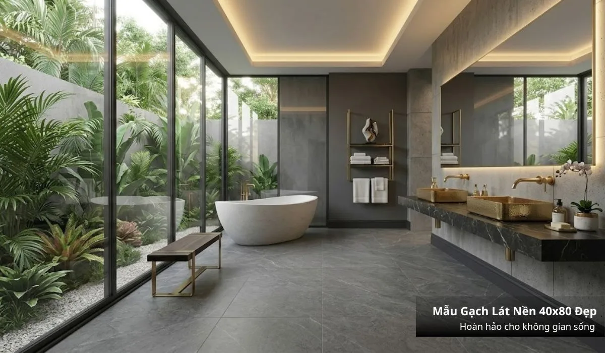 Mẫu gạch lát nền 40x80 đẹp sang trọng 