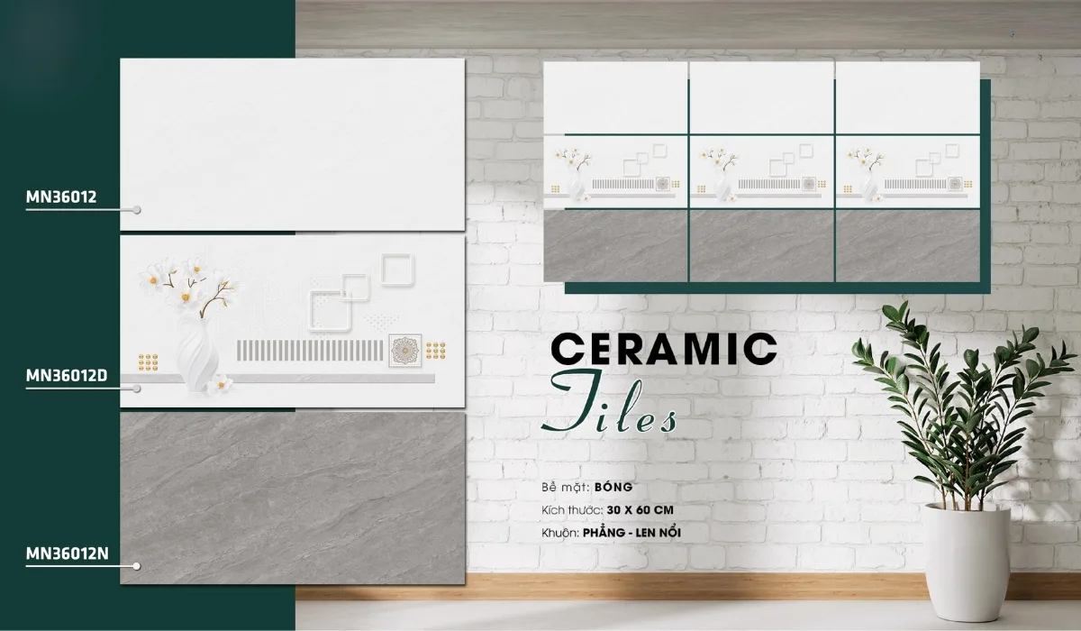Gạch 30x60 màu xám xu hướng 