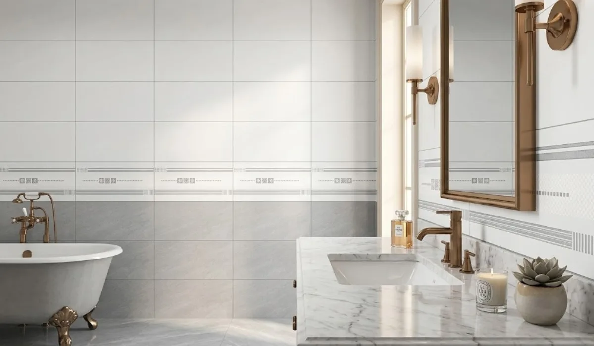 Mẫu gạch 30x60 xương đá màu ghi xám sang trọng, tiện nghi