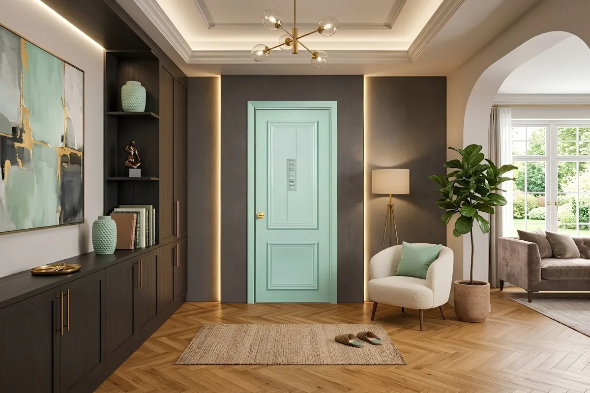 Cửa composite khung bao 10cm được ưa chuộng 