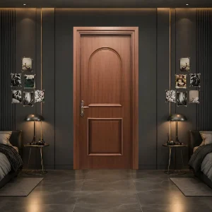 Mẫu cửa composite màu nâu gỗ xu hướng hiện nay
